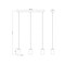 Z-Lite Thayer Pendant, 3-Light, 4.75 In.W x 34 In.L x 7.5 In.H, Luxe Gold/Clear 742MP-3LG - alternate 5